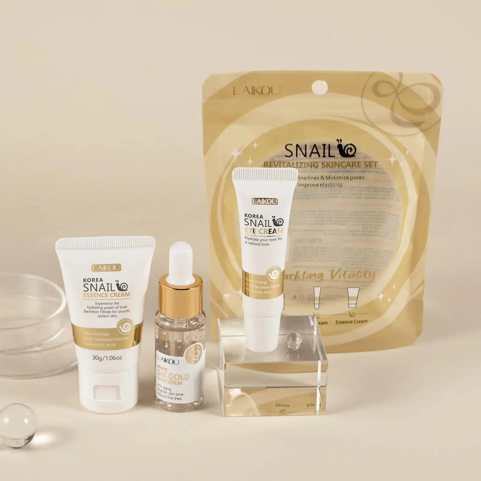 Luxury Skincare Serum - 24K Gold Slak Reparatie Serum Oogcrème